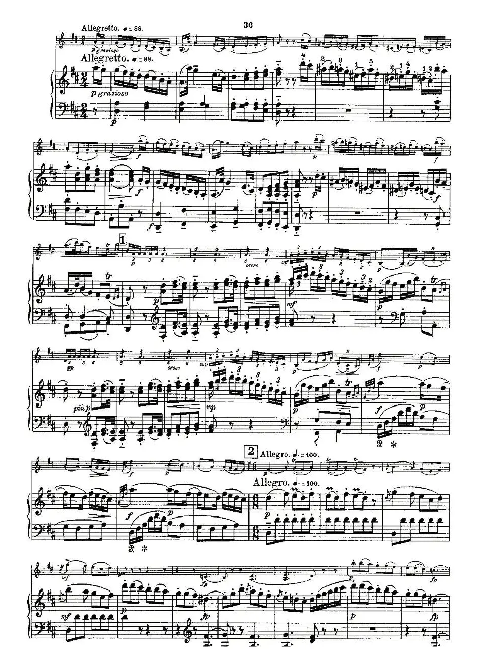 Mozart - Violin Sonata No.3, KV. 306（第三小提琴奏鸣曲）