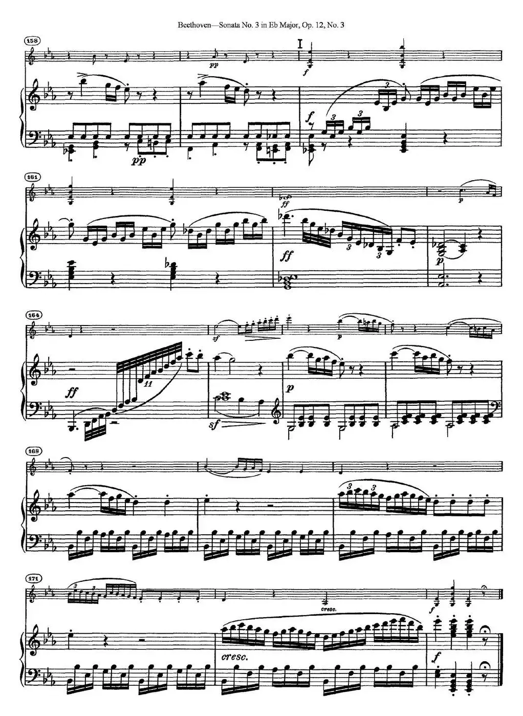 Violin Sonata No.3 in Eb Major Op.12 No.3（小提琴+钢琴伴奏）