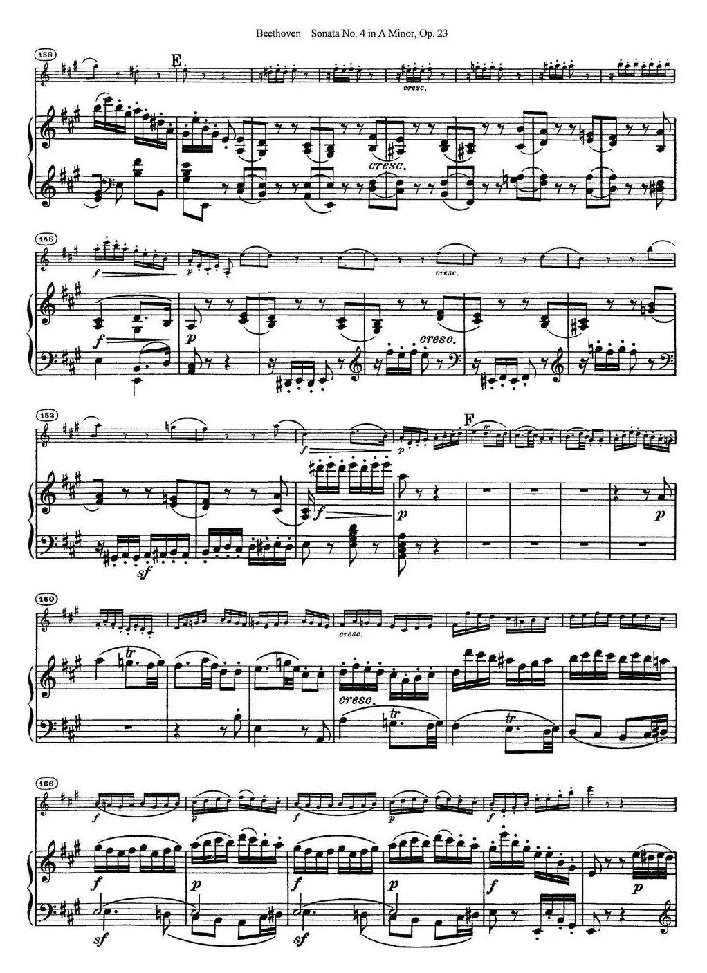 Violin Sonata No.4 in A Minor Op.23（小提琴+钢琴伴奏）