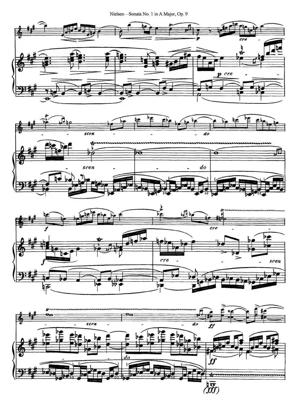 Violin Sonata No.1 in A Major Op.9（小提琴+钢琴伴奏）