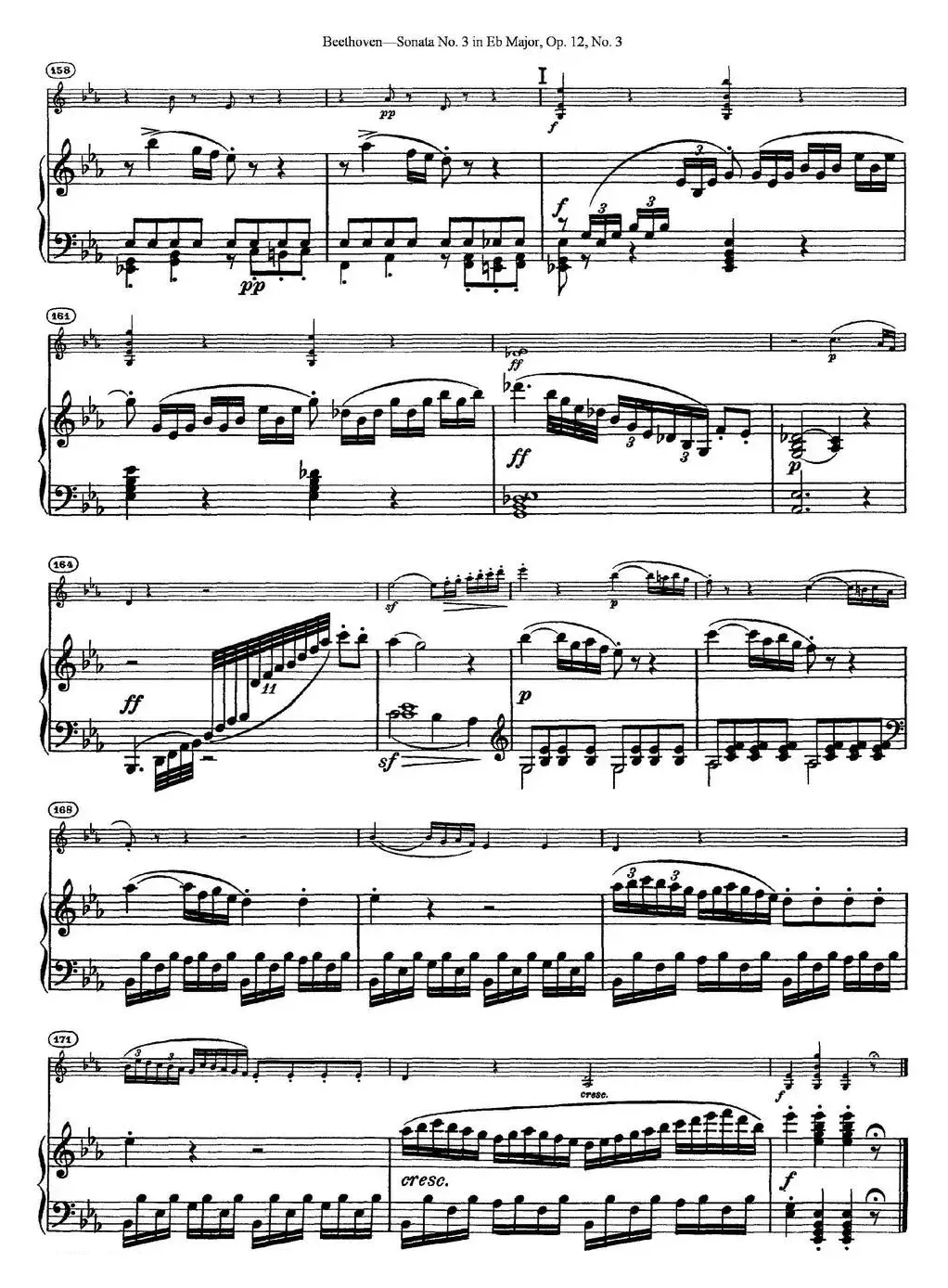 Violin Sonata No.3 in Eb Major Op.12 No.3（小提琴+钢琴伴奏）