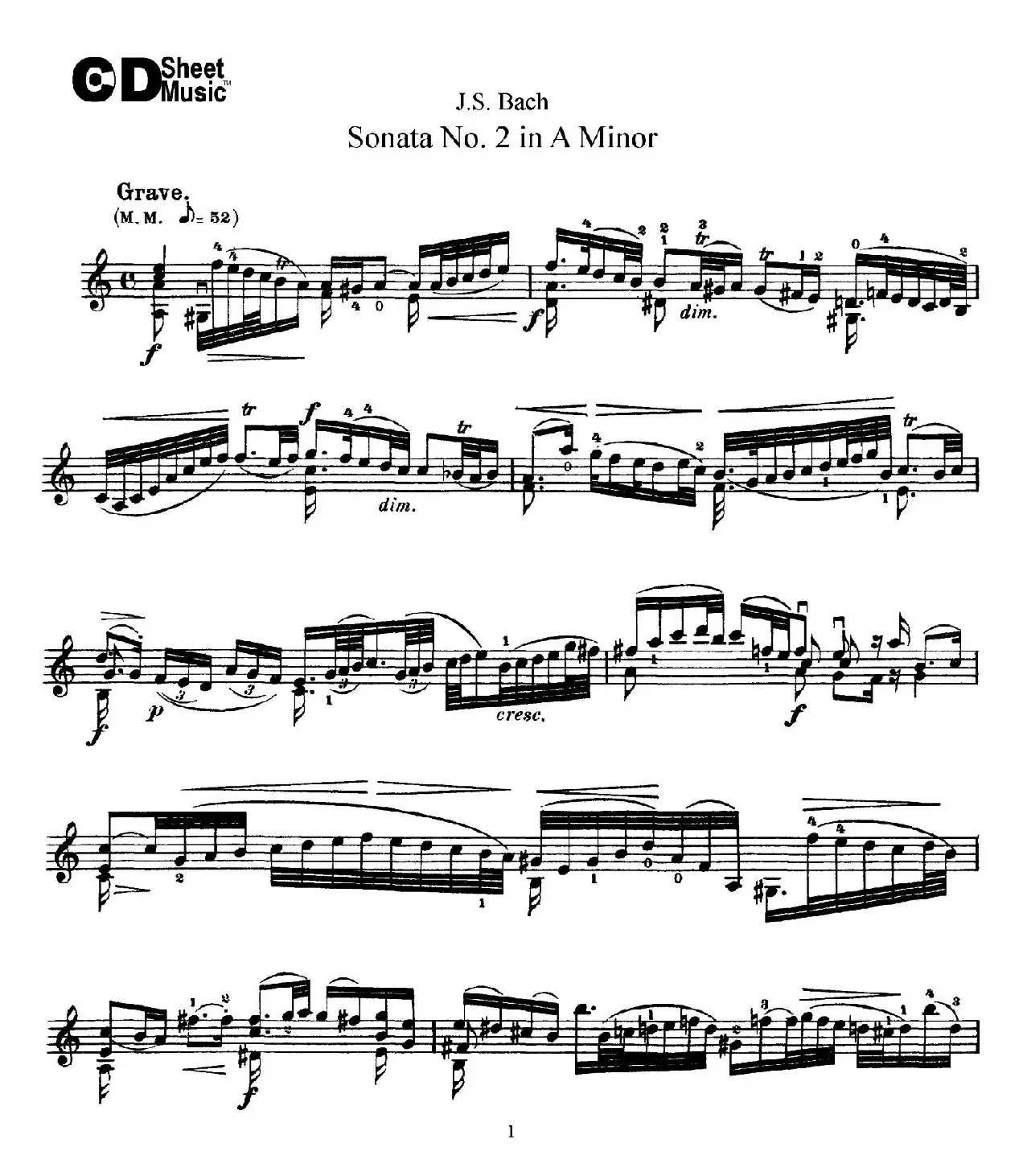 6 Violin Sonatas and Partitas 3.Sonata No.2 A Minor