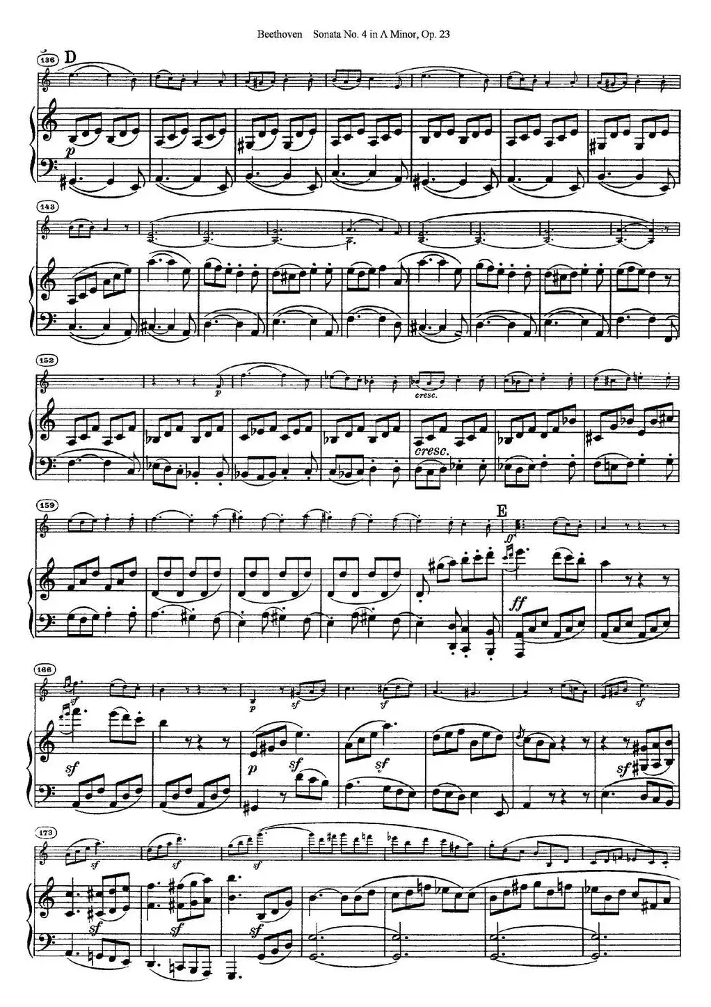 Violin Sonata No.4 in A Minor Op.23（小提琴+钢琴伴奏）