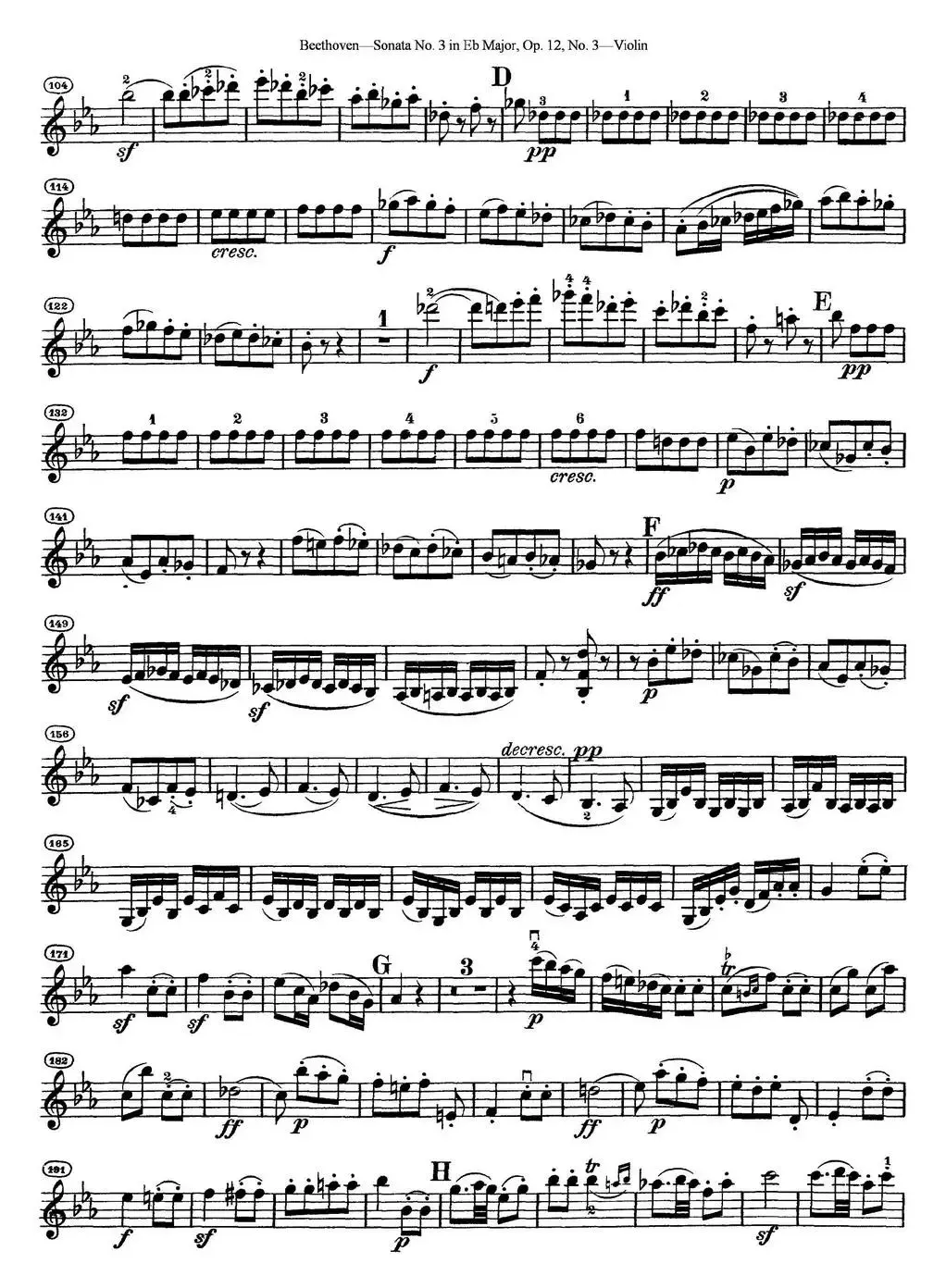 Violin Sonata No.3 in Eb Major Op.12 No.3