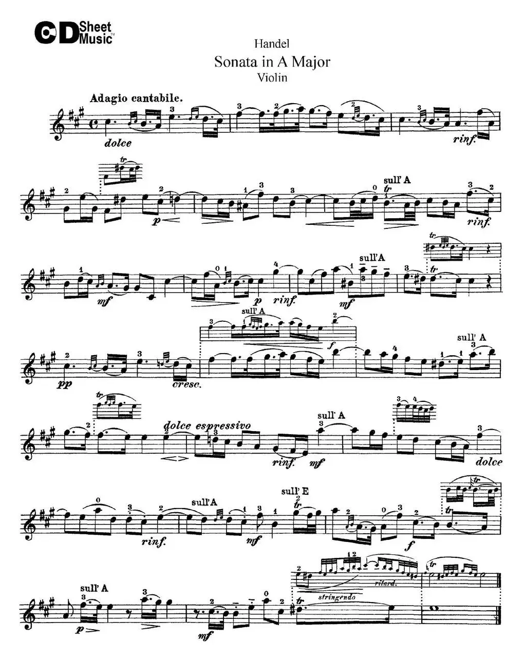 Violin Sonata No.1 in A major