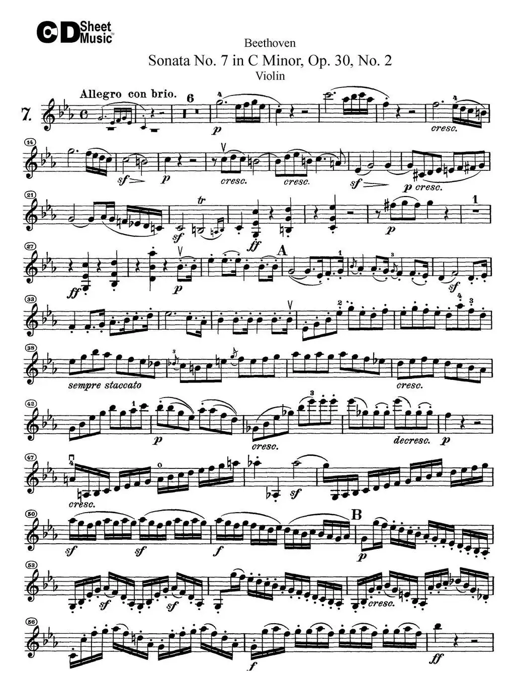 Violin Sonata No.7 in C Minor Op.30 No.2