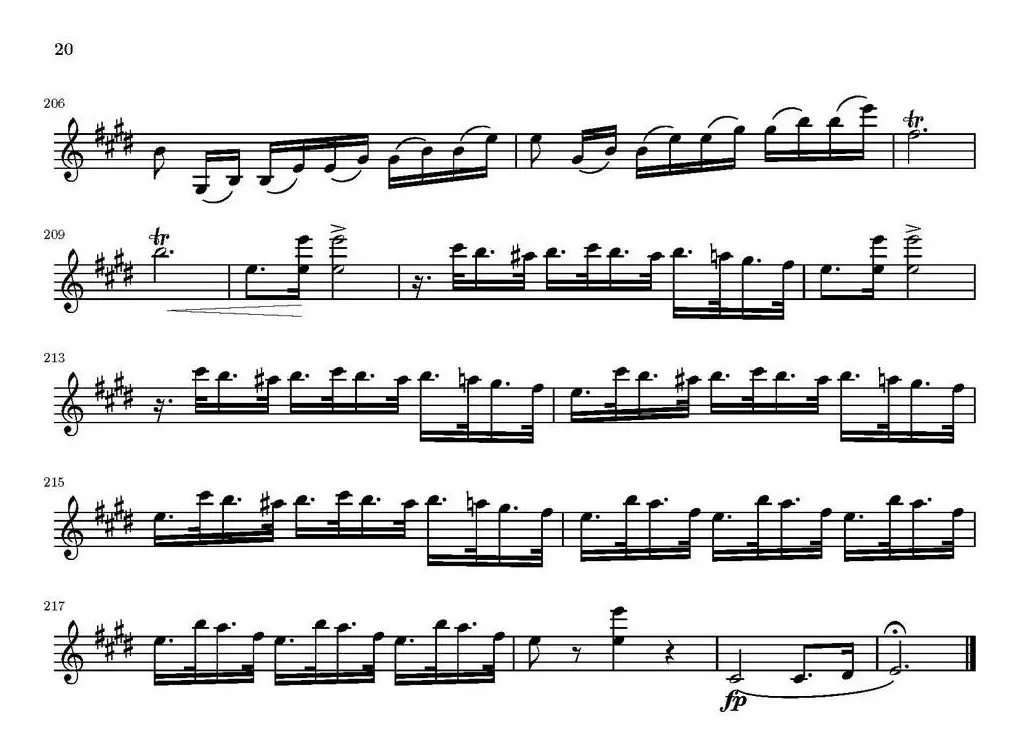 String Quartet nr.18 in E minor（E小调弦乐四重奏）（第一小提琴分谱）