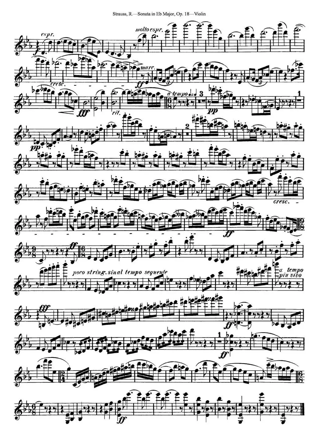 Violin Sonata in Eb Major Op.18