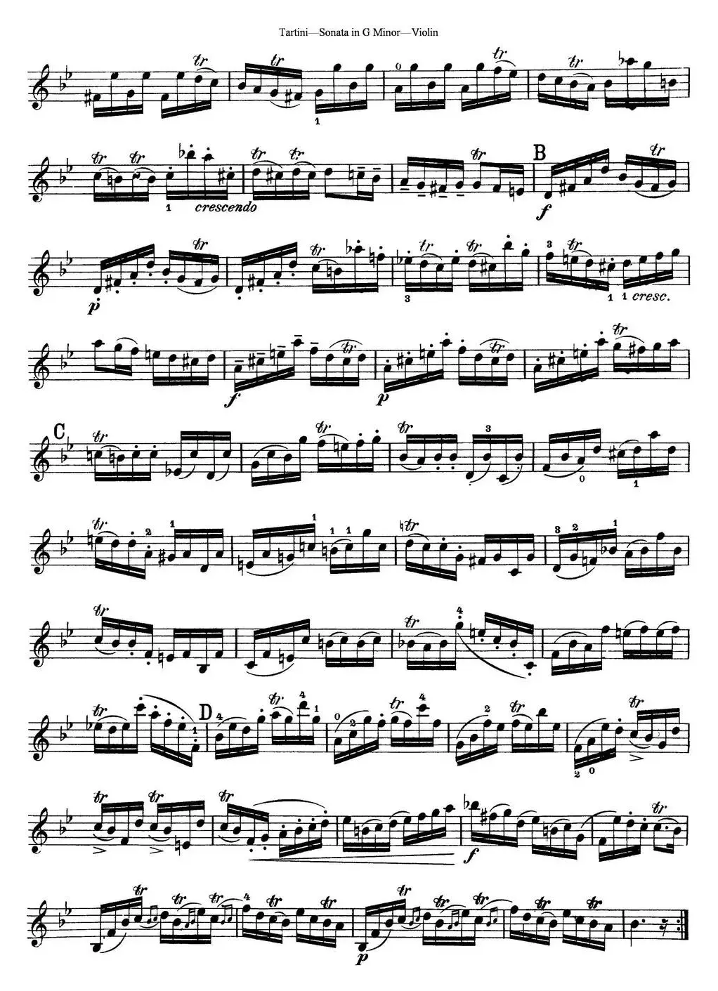 Violin Sonata in G Minor（The Devil's Trill）