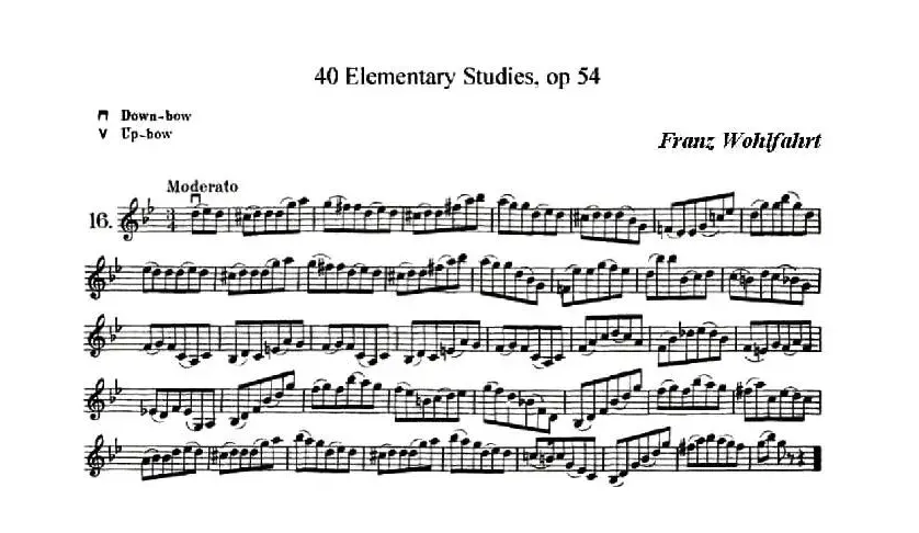 40首小提琴初级技巧练习曲之16