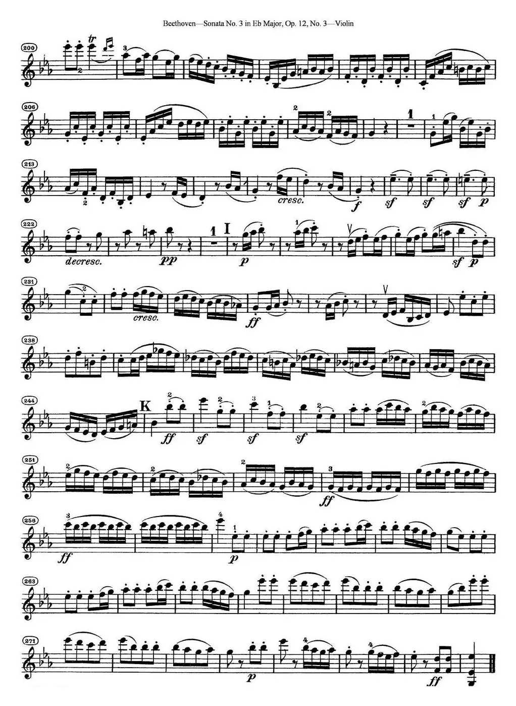 Violin Sonata No.3 in Eb Major Op.12 No.3