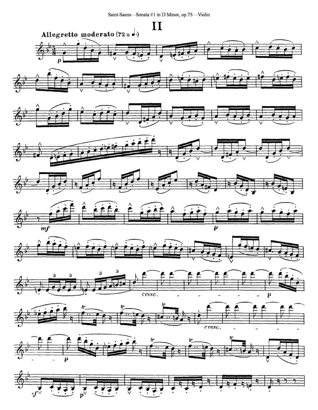 Violin Sonata No.1 in D Minor Op.75