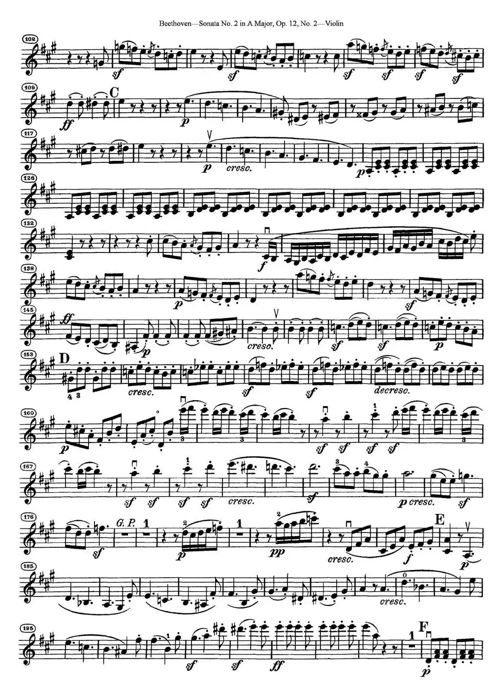 Violin Sonata No.2 in A Major Op.12 No.2