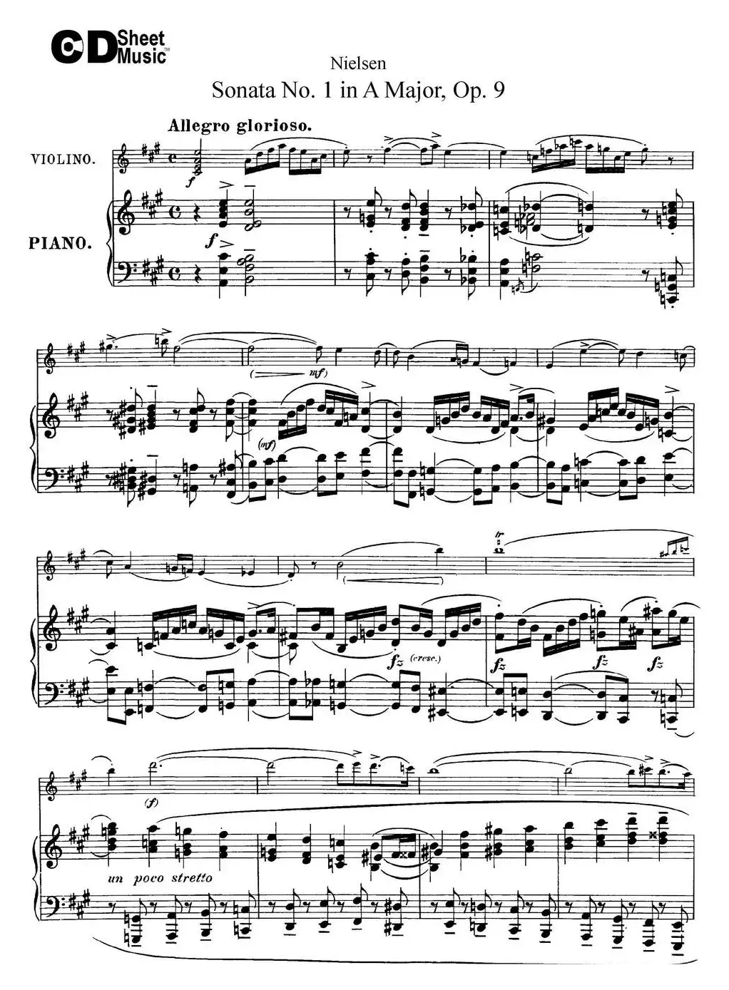 Violin Sonata No.1 in A Major Op.9（小提琴+钢琴伴奏）