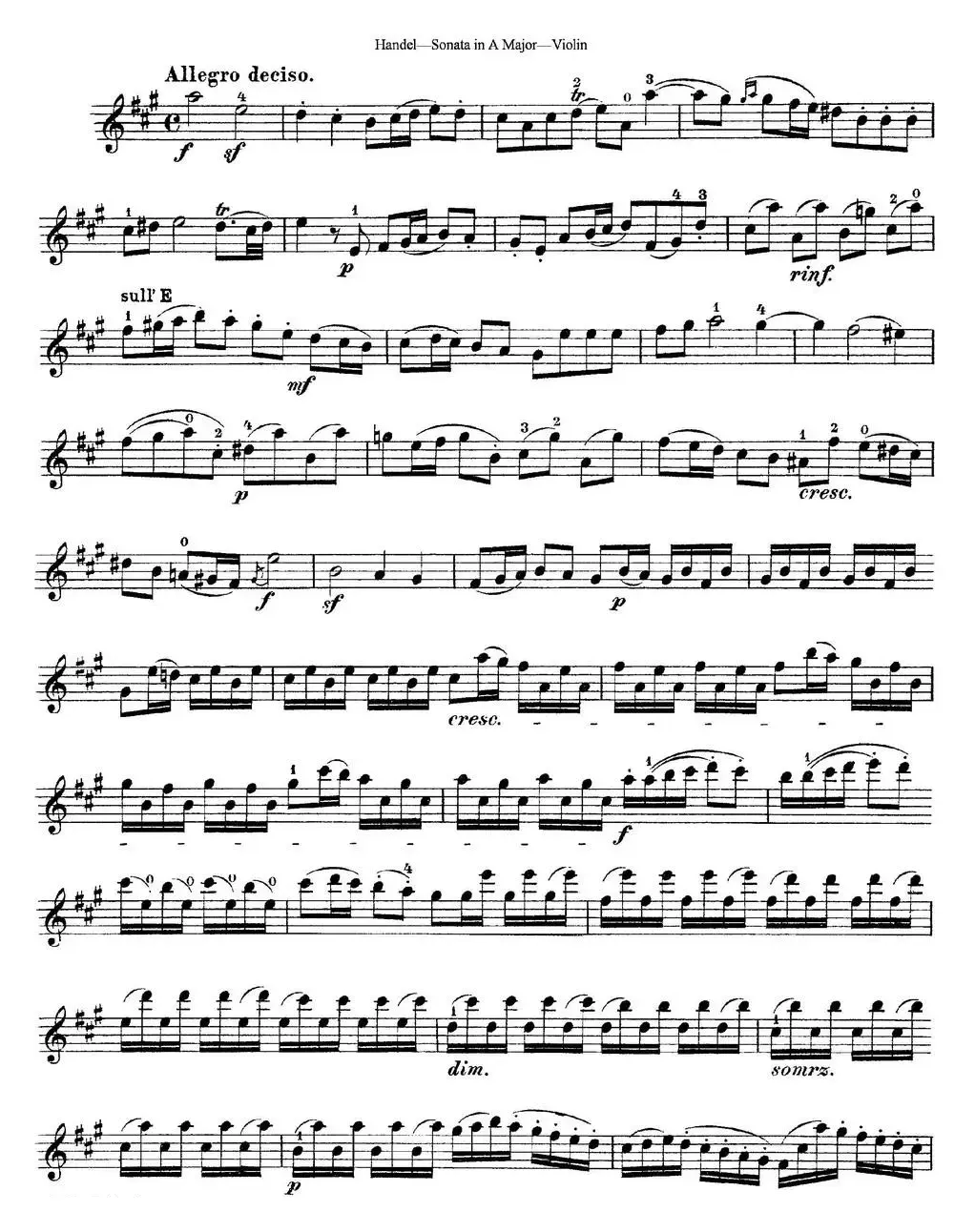 Violin Sonata No.1 in A major