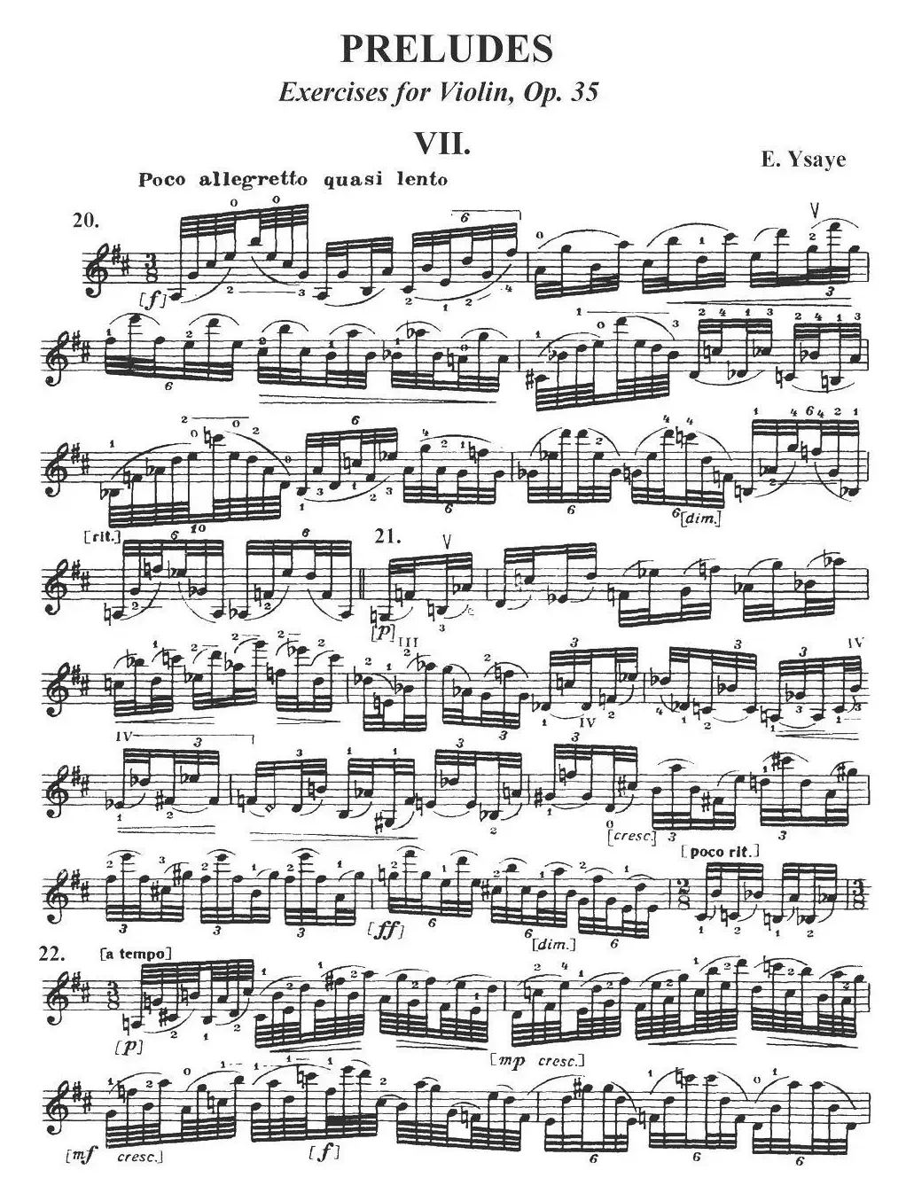 伊萨伊作品集：Preludes Op.35（VII）