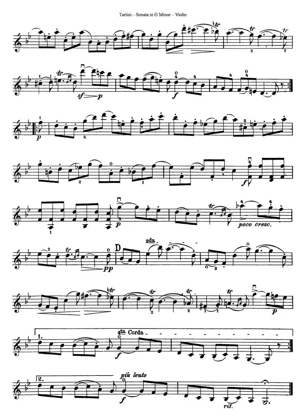 Violin Sonata in G Minor