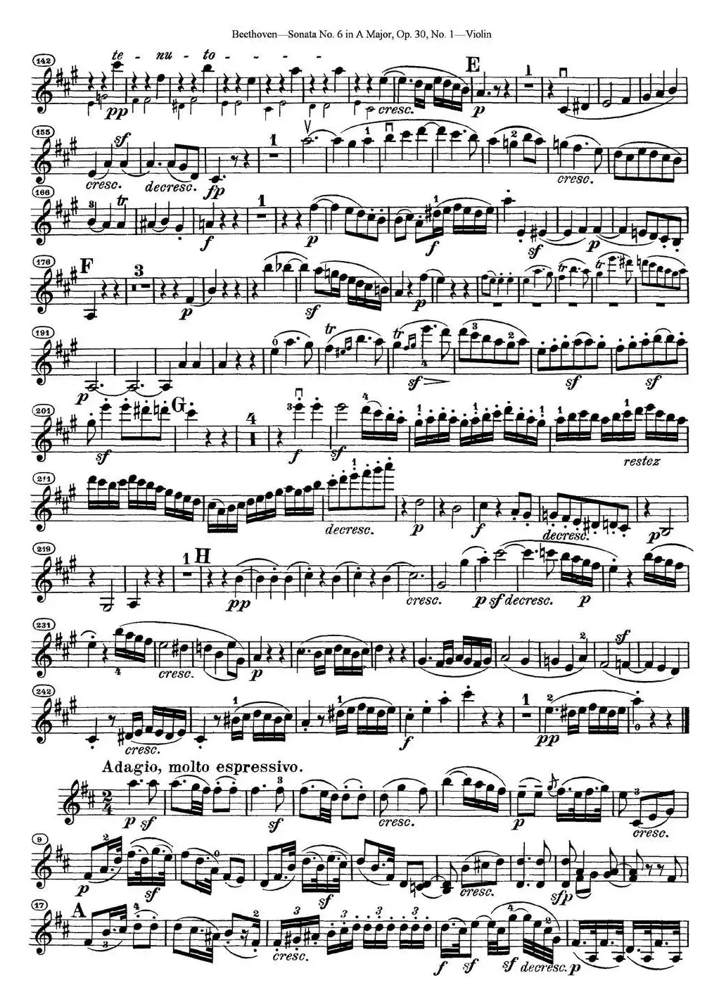 Violin Sonata No.6 in A Major Op.30 No.1