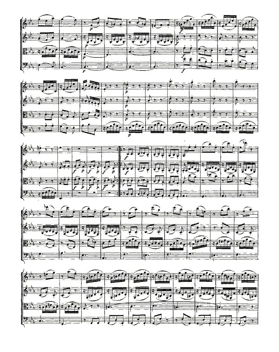 Quartet No. 4 in C Major, K. 157（C大调第四弦乐四重奏）