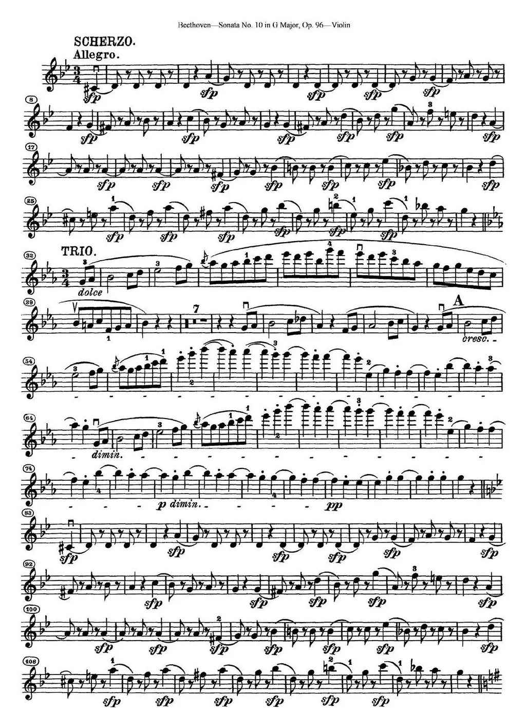 Violin Sonata No.10 in G Major Op.96