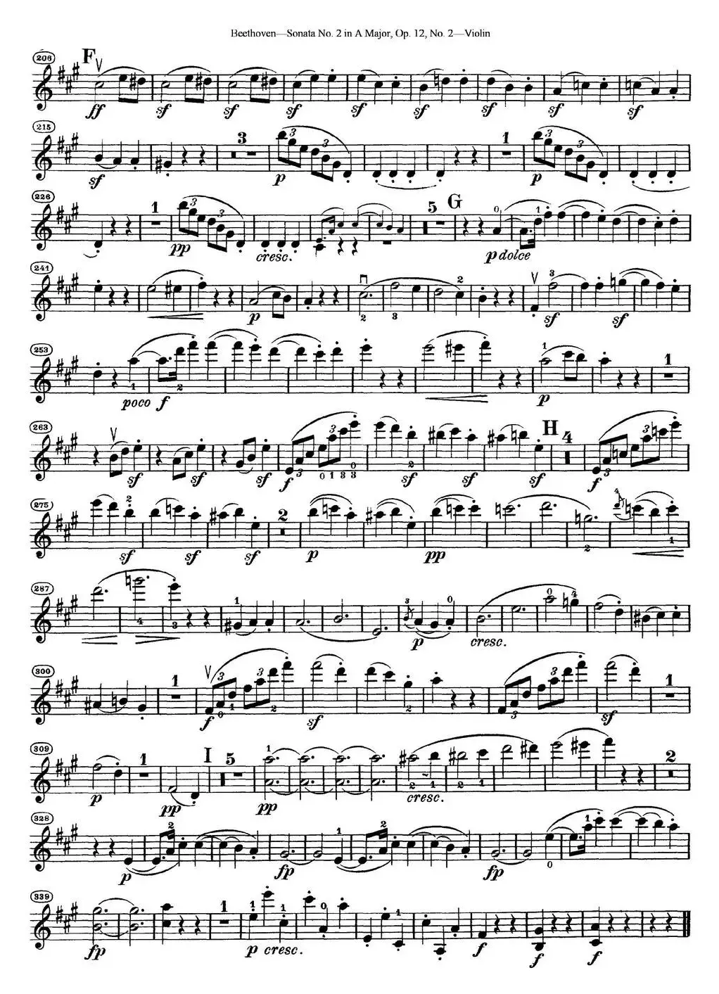 Violin Sonata No.2 in A Major Op.12 No.2