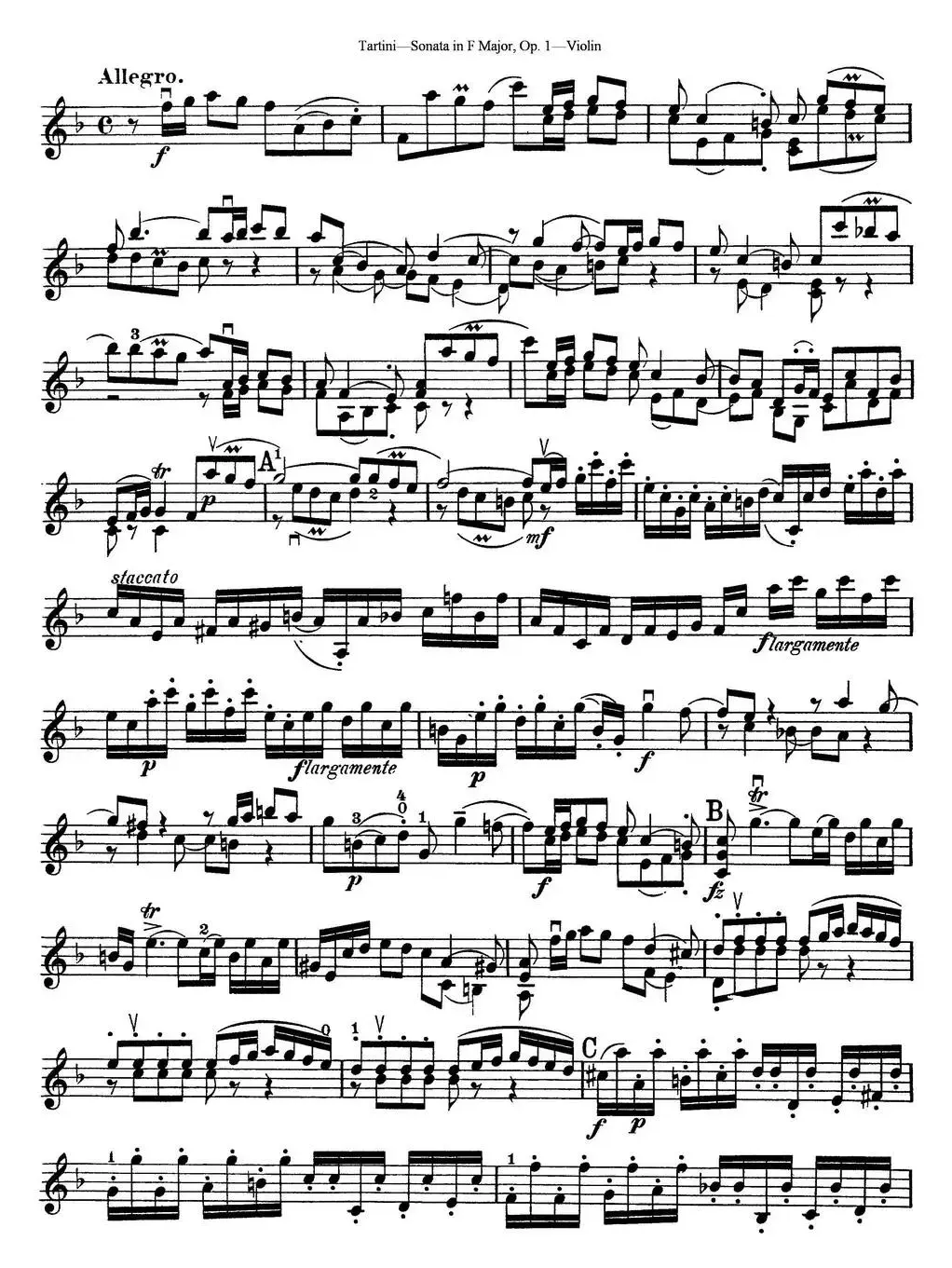 Violin Sonata in F Major Op.1