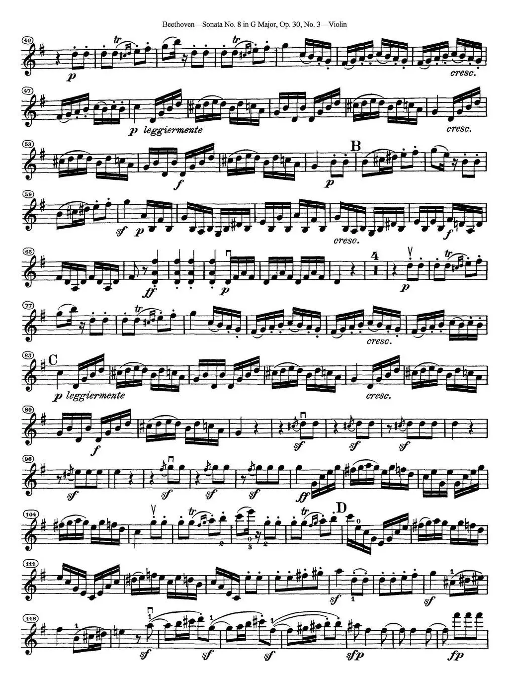 Violin Sonata No.8 in G Major Op.30 No.3