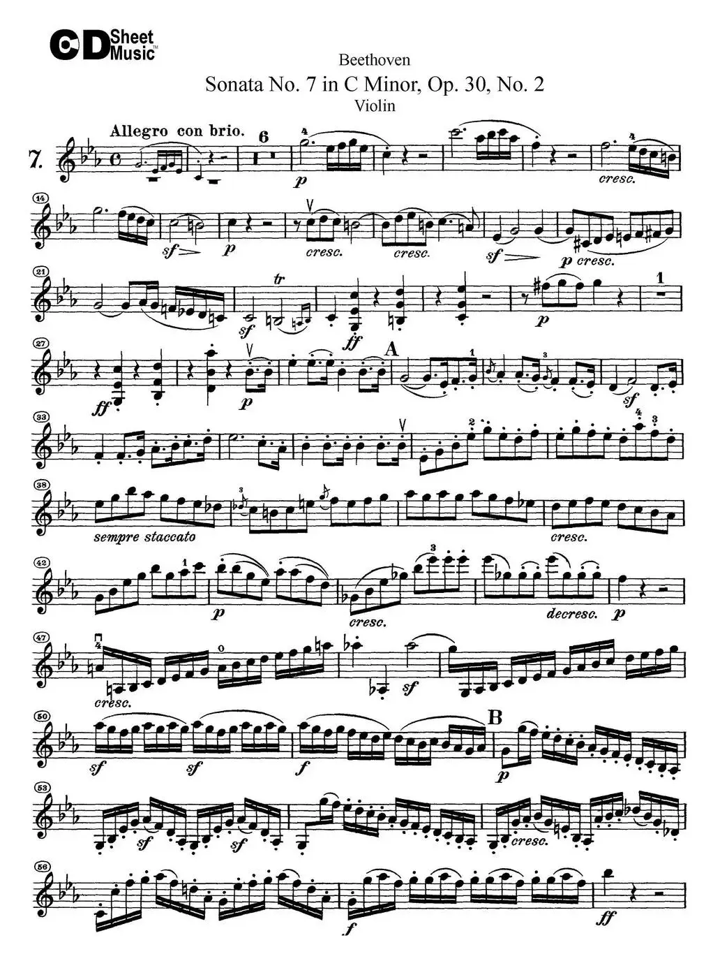 Violin Sonata No.7 in C Minor Op.30 No.2