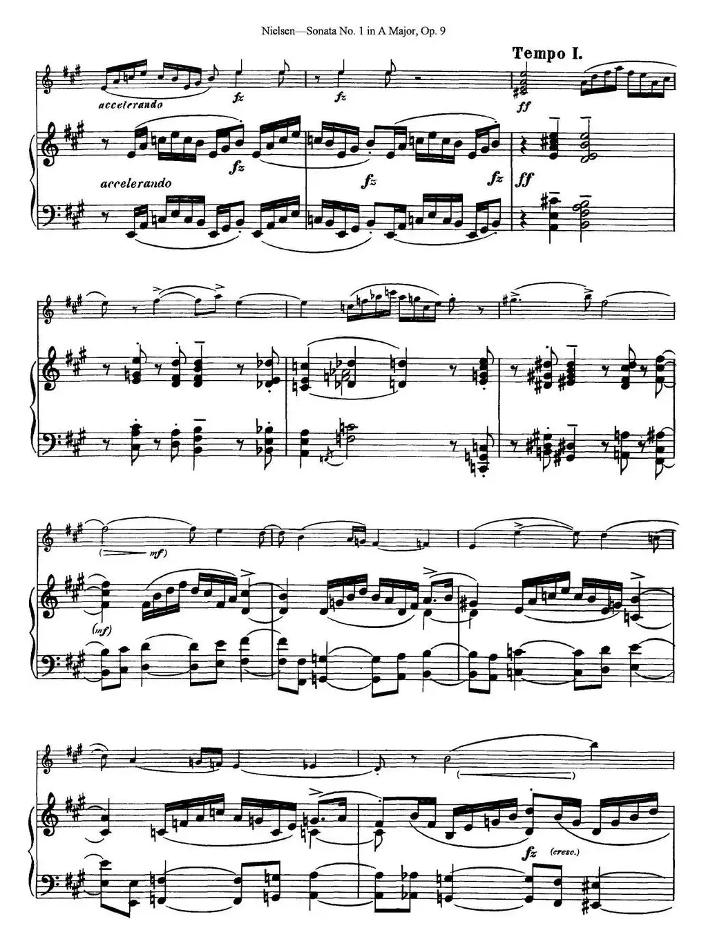 Violin Sonata No.1 in A Major Op.9（小提琴+钢琴伴奏）