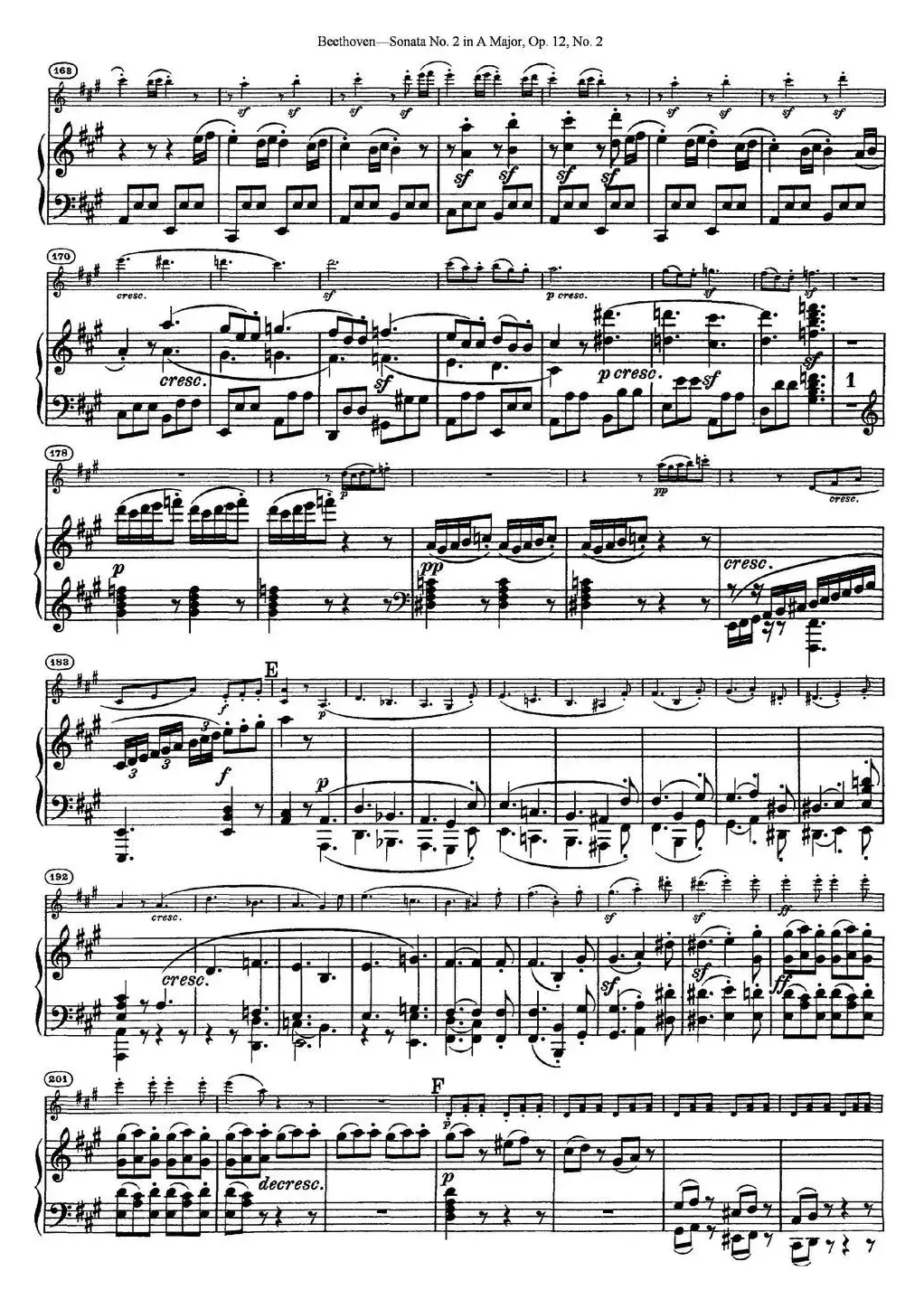 Violin Sonata No.2 in A Major Op.12 No.2（小提琴+钢琴伴奏）