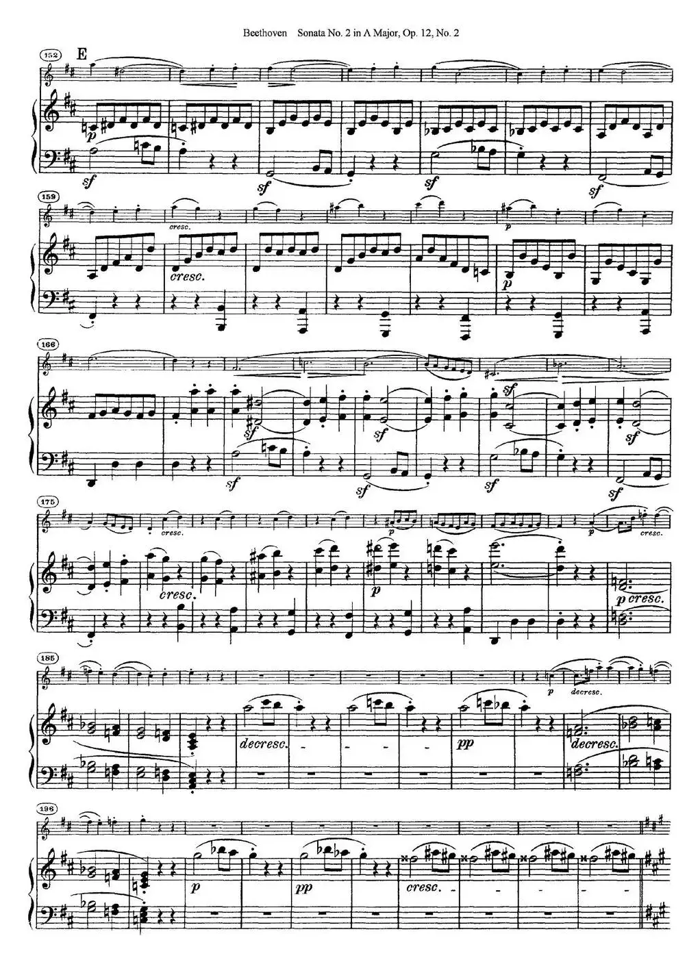 Violin Sonata No.2 in A Major Op.12 No.2（小提琴+钢琴伴奏）