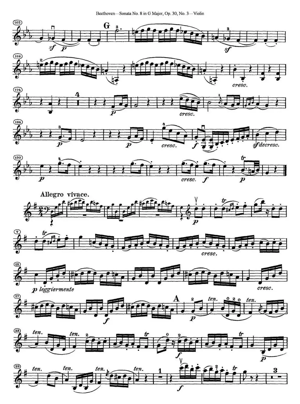 Violin Sonata No.8 in G Major Op.30 No.3