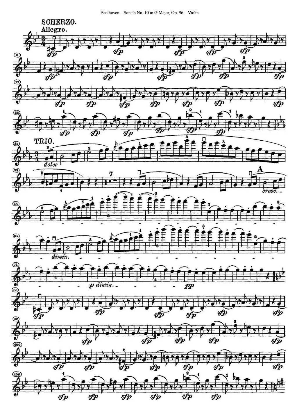 Violin Sonata No.10 in G Major Op.96