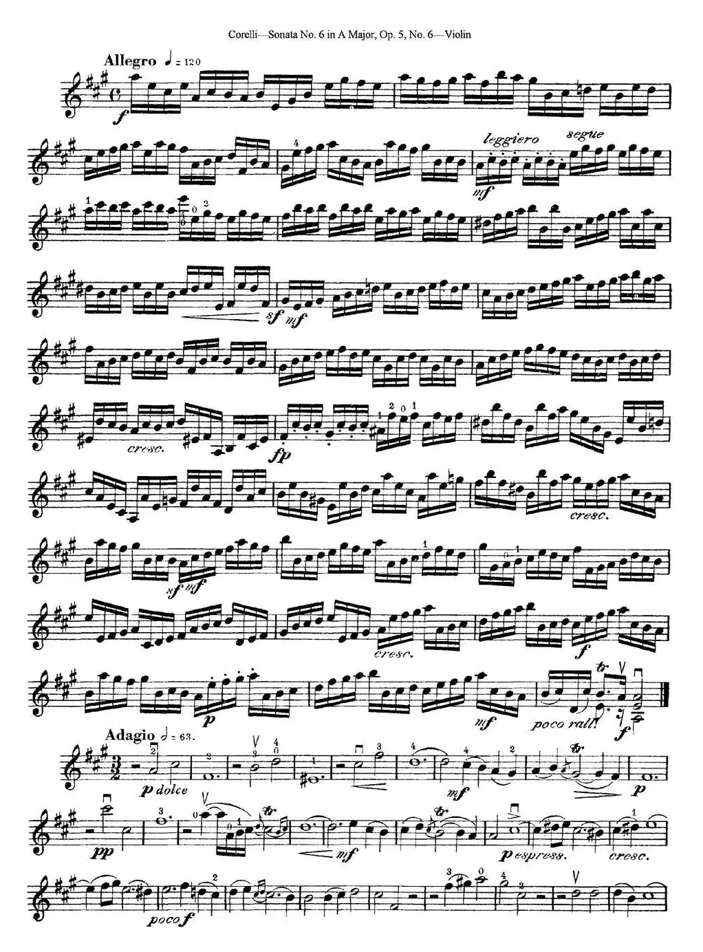 Sonata No.6 in A Major Op.5 No.6