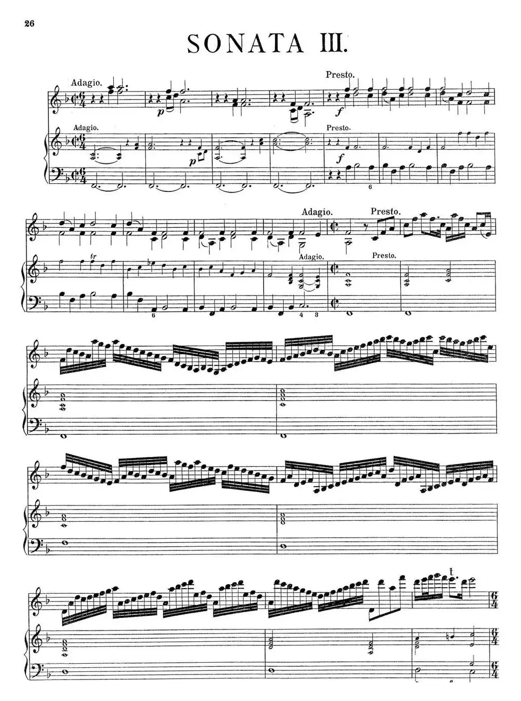 Biber Violin Sonata III（小提琴+钢琴伴奏）