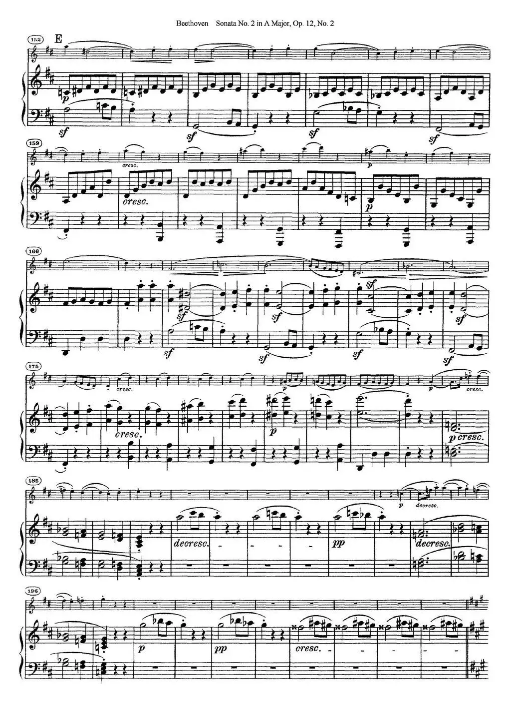 Violin Sonata No.2 in A Major Op.12 No.2（小提琴+钢琴伴奏）