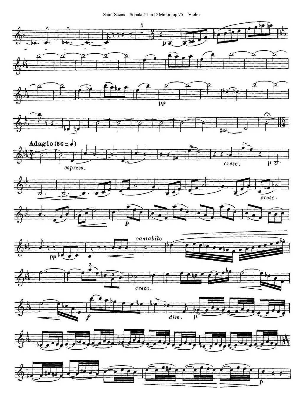 Violin Sonata No.1 in D Minor Op.75