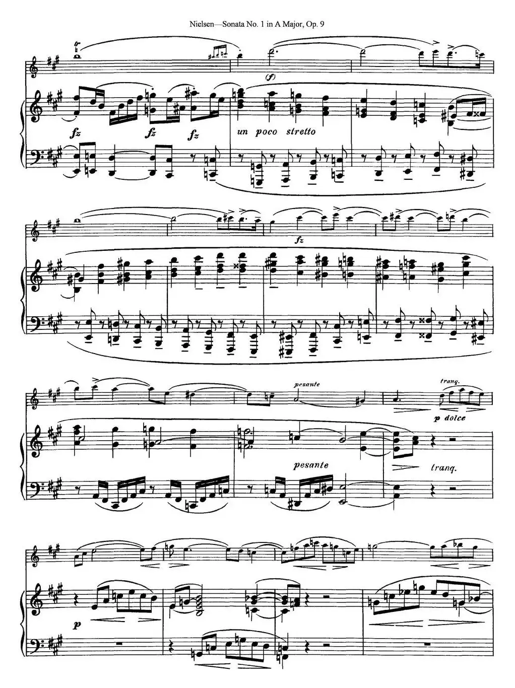 Violin Sonata No.1 in A Major Op.9（小提琴+钢琴伴奏）