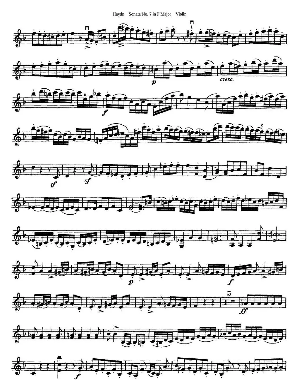 Violin Sonata No.7 in F Major