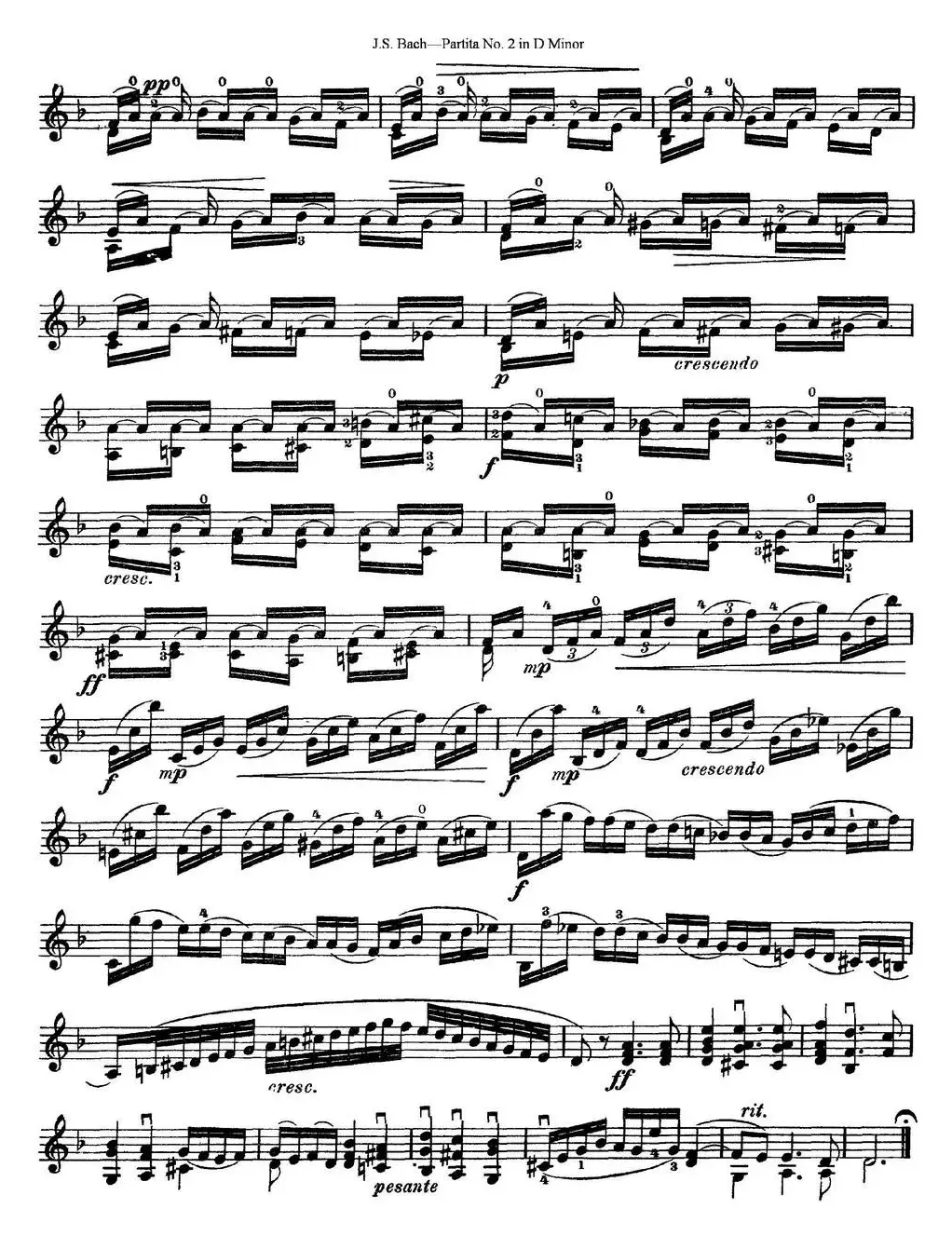 6 Violin Sonatas and Partitas 4.Partita No.2 in D Minor