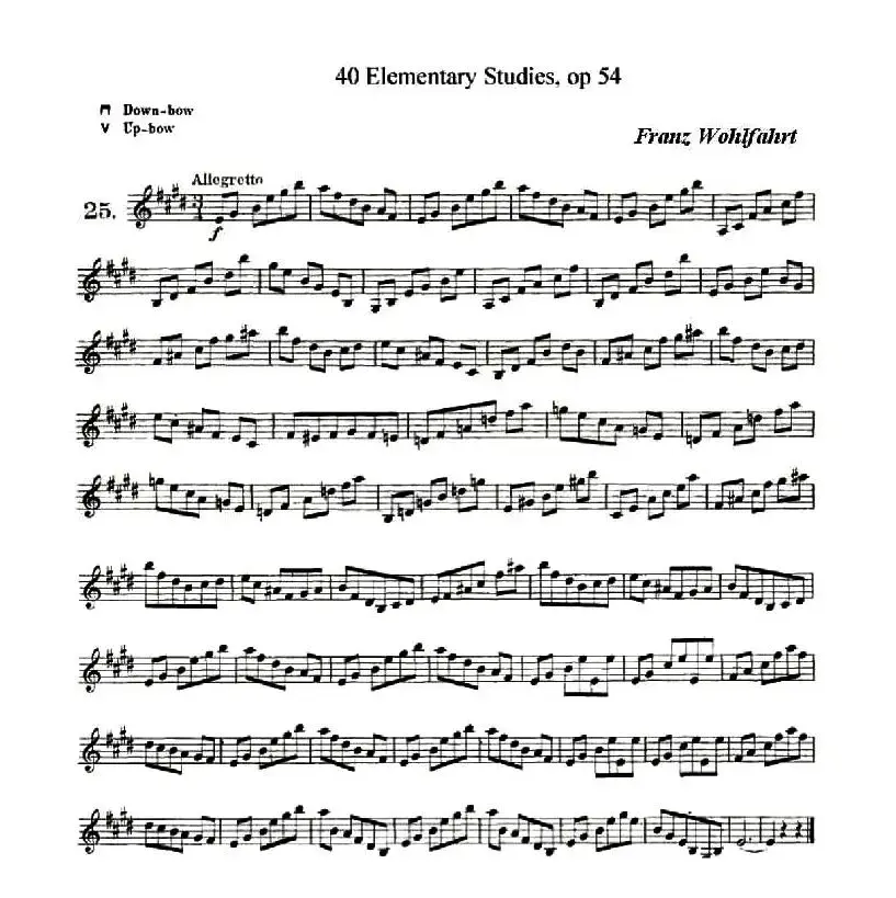 40首小提琴初级技巧练习曲之25