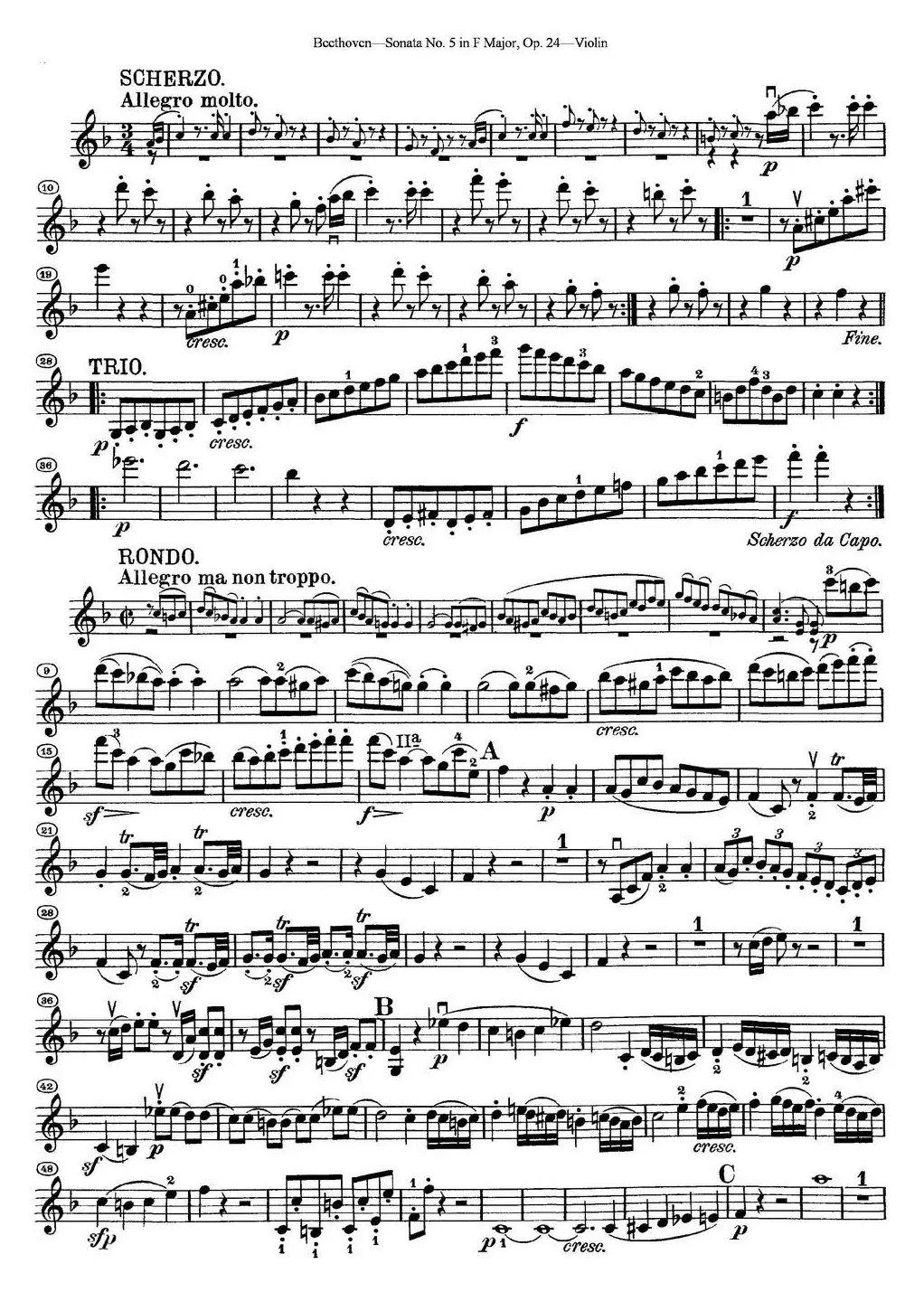 Violin Sonata No.5 in F Major Op.24