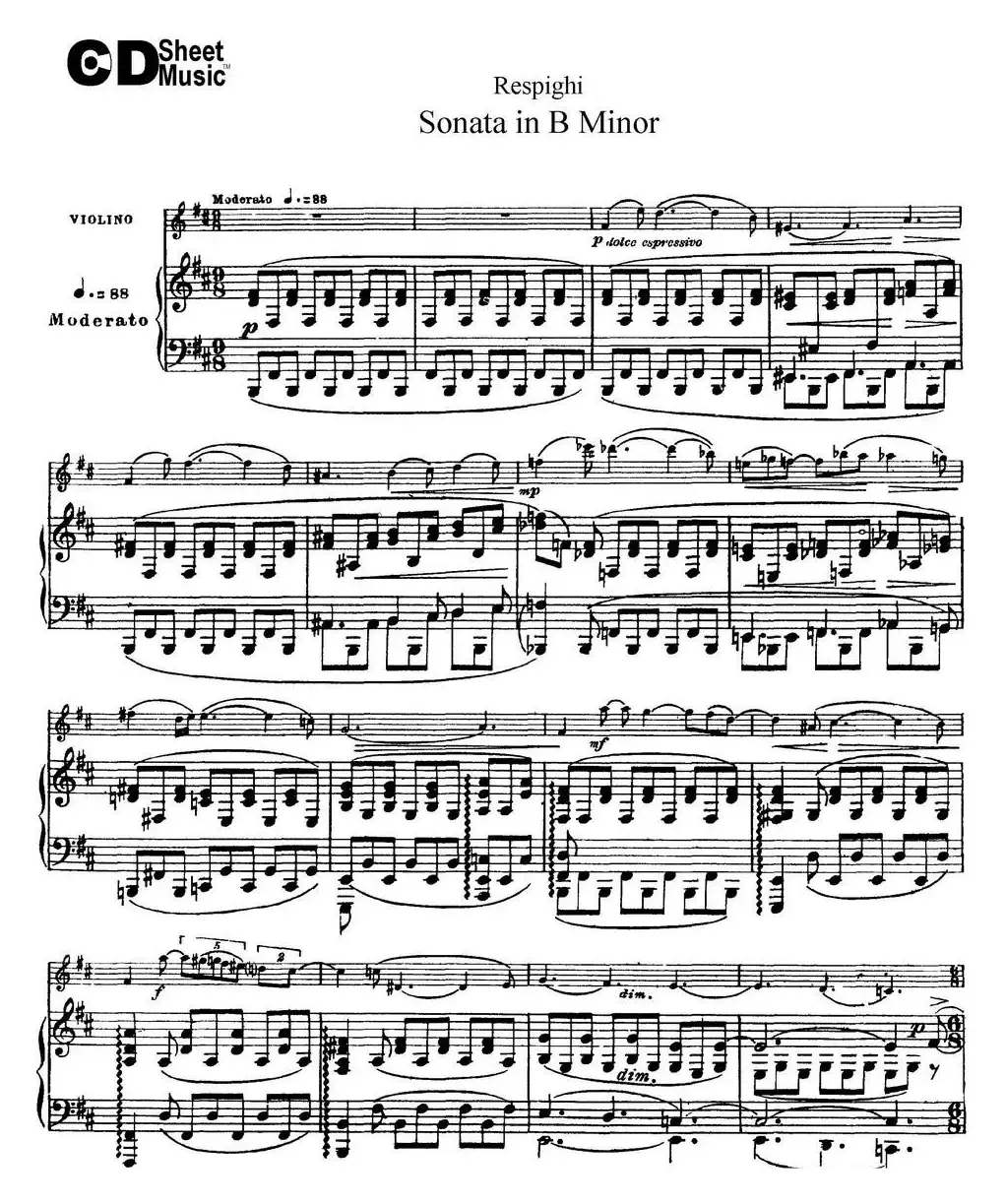 Violin Sonata in B Minor（小提琴+钢琴伴奏）