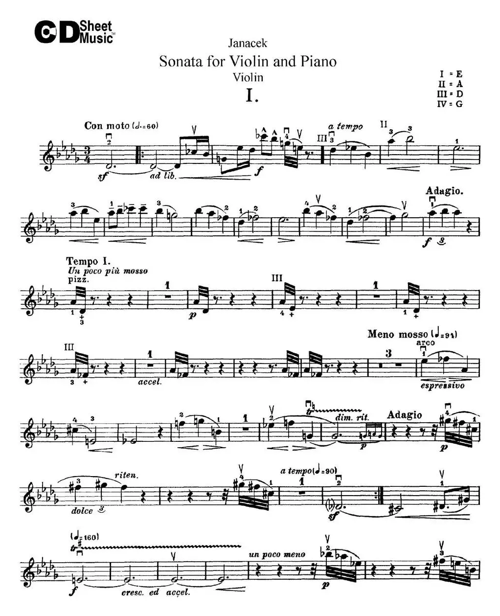 Janacek Sonata for Violin