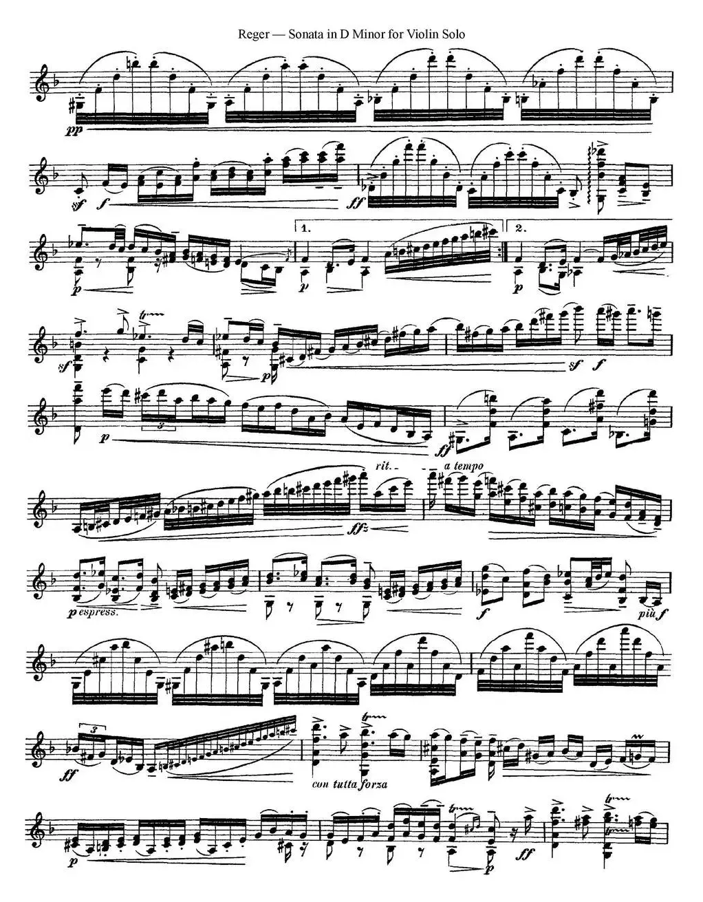 Sonata in D Minor for Solo Violin Op.42 No.1