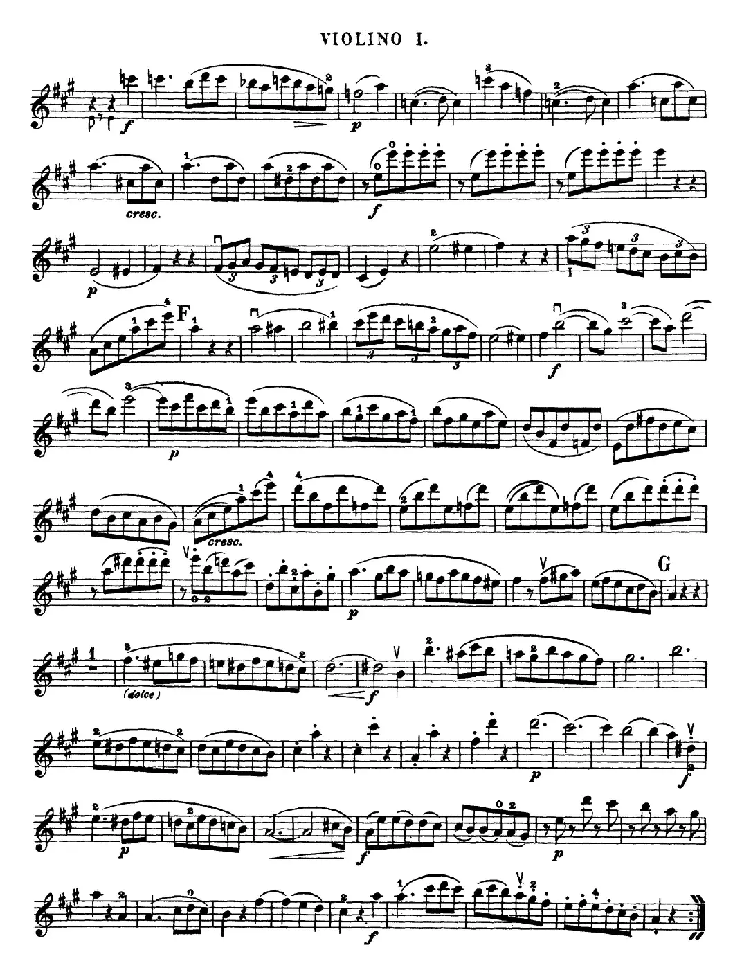 Mozart《Quartet No.18 in A Major,K.464》（Violin 1分谱）