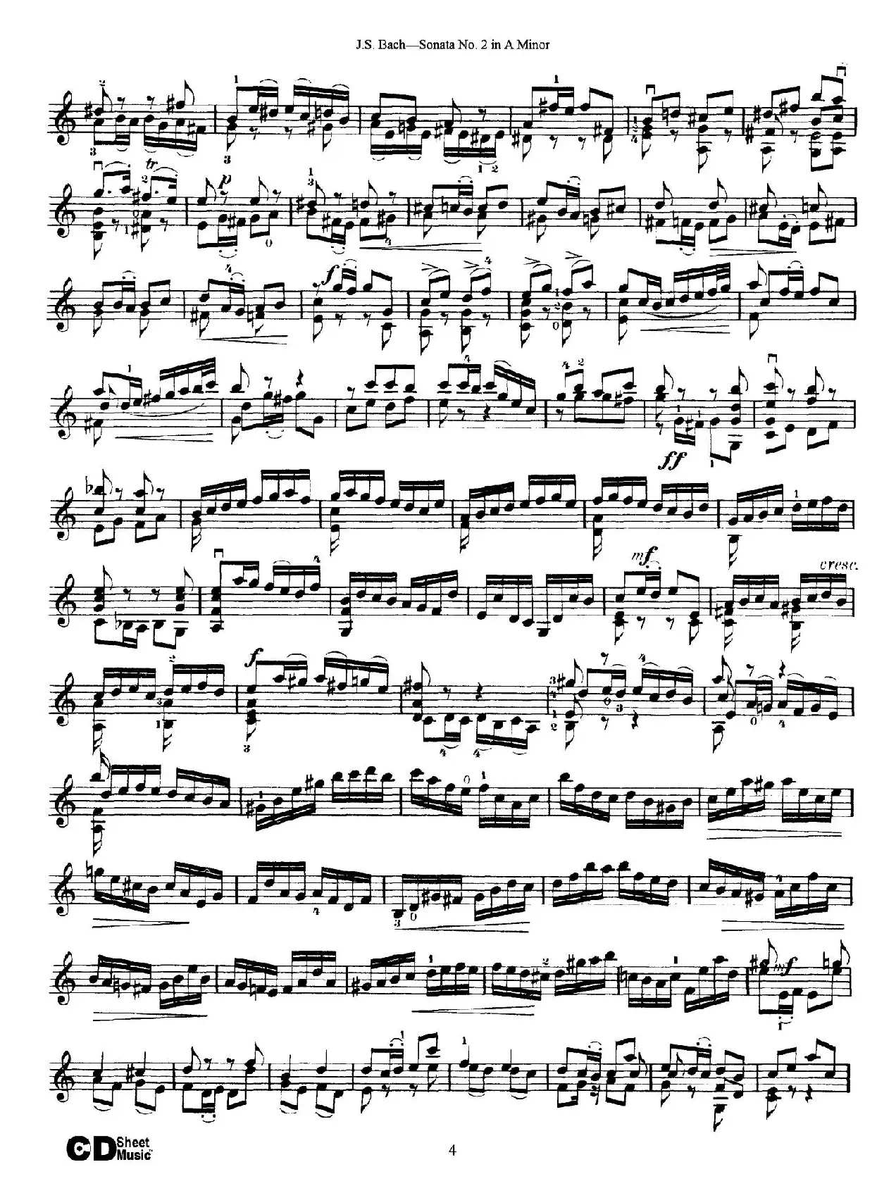 6 Violin Sonatas and Partitas 3.Sonata No.2 A Minor