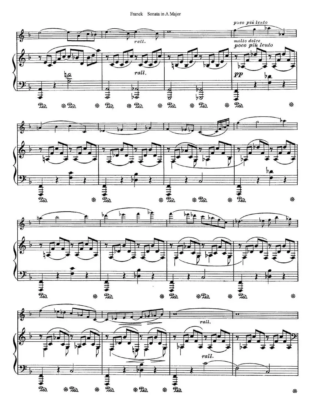 Franck Sonata in A Major（小提琴+钢琴伴奏）