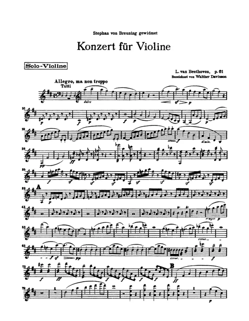 Konzert fur Violine（贝多芬小提琴协奏曲）