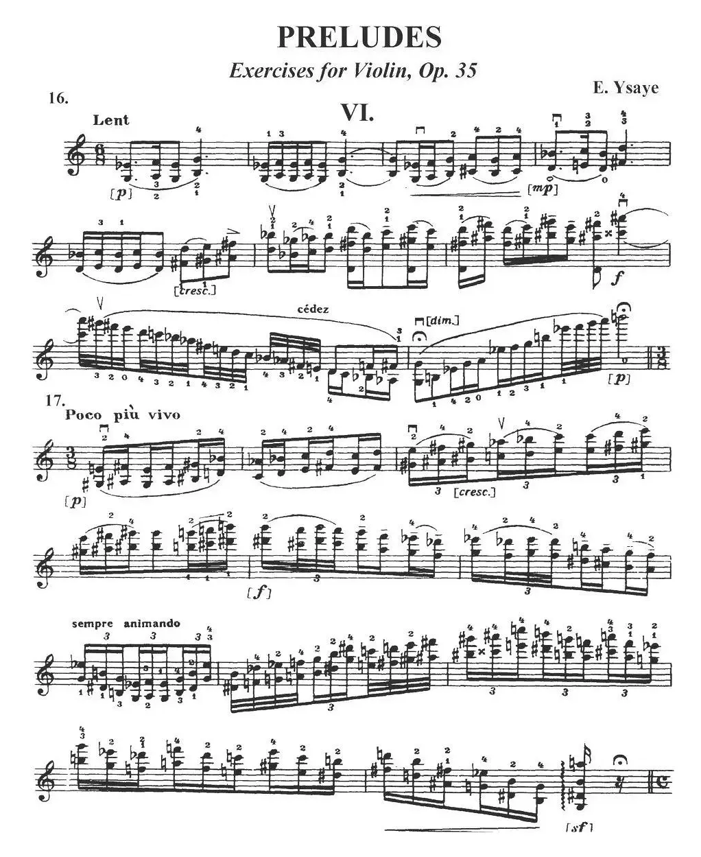 伊萨伊作品集：Preludes Op.35（VI）